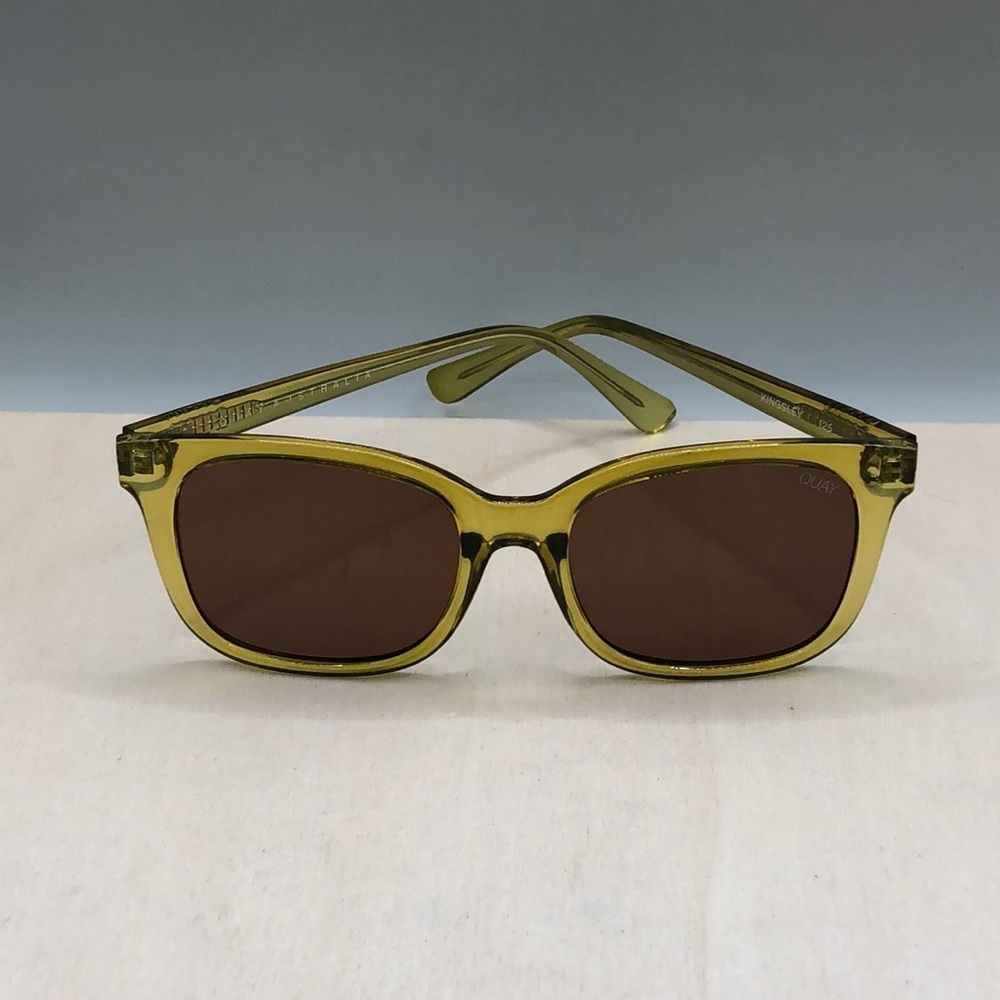 Quay Australia Kingsley Sunglasses Unisex Olive Brown